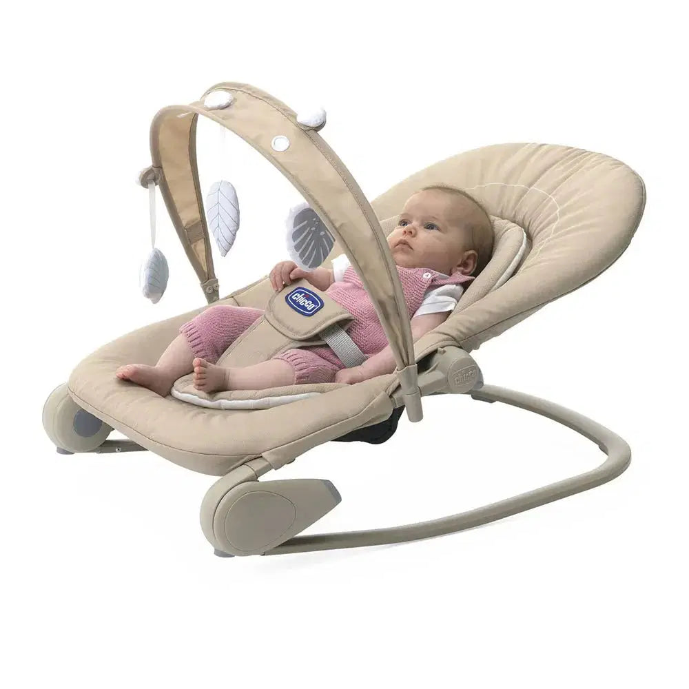 CHICCO Rocker: Hoopla Bouncer Re Lux Beige - Bubs Universe
