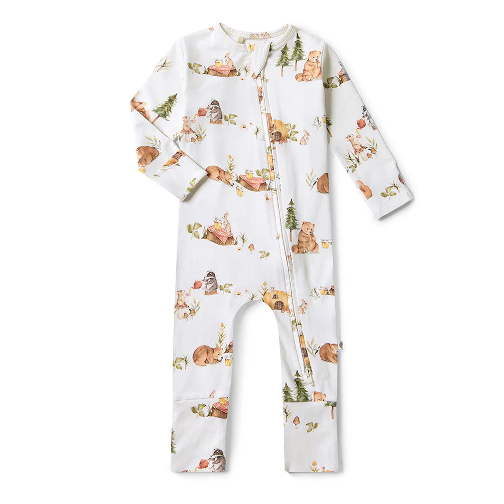 Snuggle Hunny, Bears Organic Snugglesuit Convertible Romper