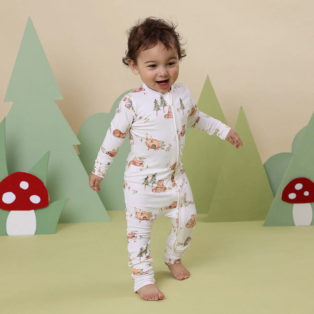 Snuggle Hunny, Bears Organic Snugglesuit Convertible Romper