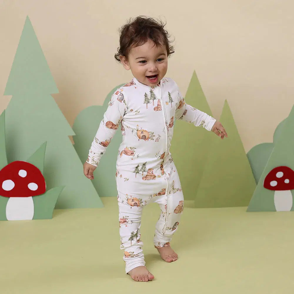Snuggle Hunny, Bears Organic Snugglesuit Convertible Romper