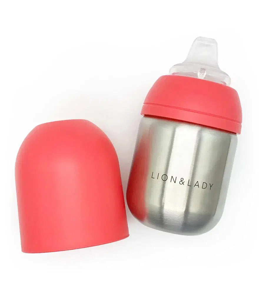 Lion & Lady Toddler Sippy Cup - 210ml 18/8 Stainless Steel (More Colors)