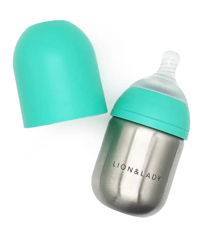 Lion & Lady 18/8 Stainless Steel Baby Bottle Single - 210ml (More Colors)