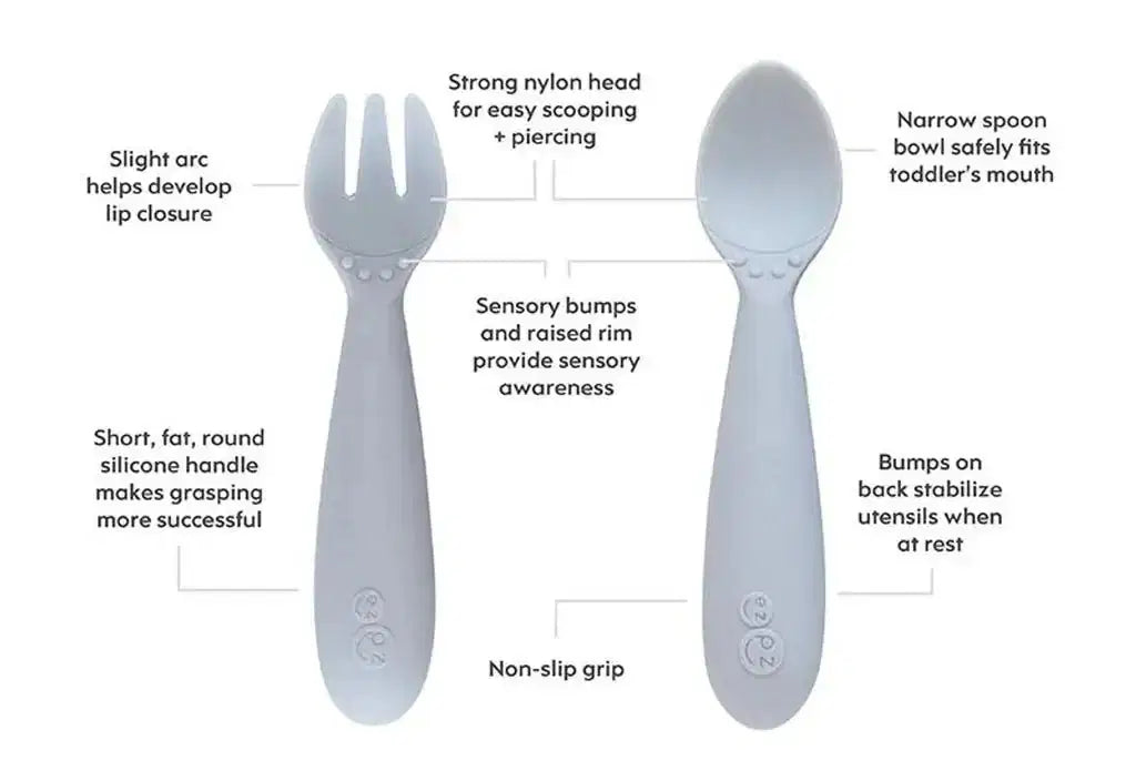 EzPz Mini Utensils training fork and spoon - Bubs Universe
