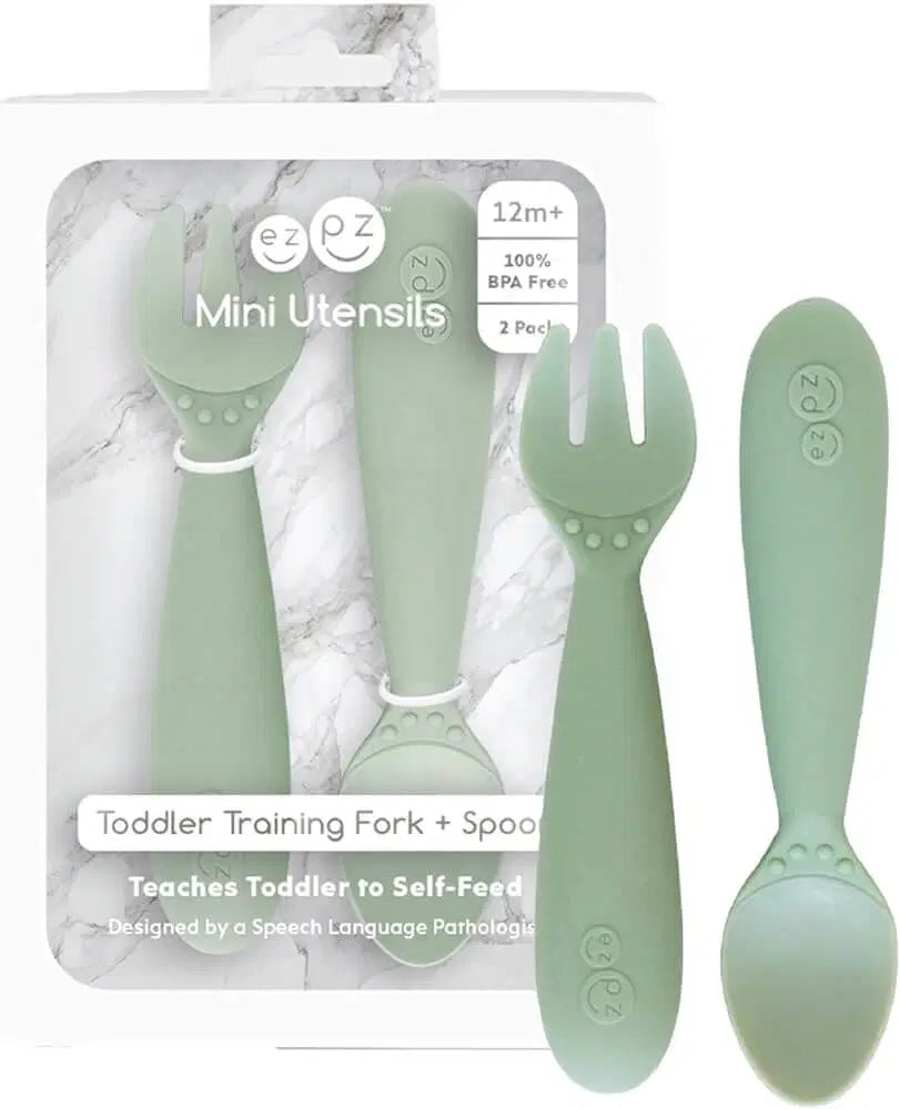 EzPz Mini Utensils training fork and spoon - Bubs Universe