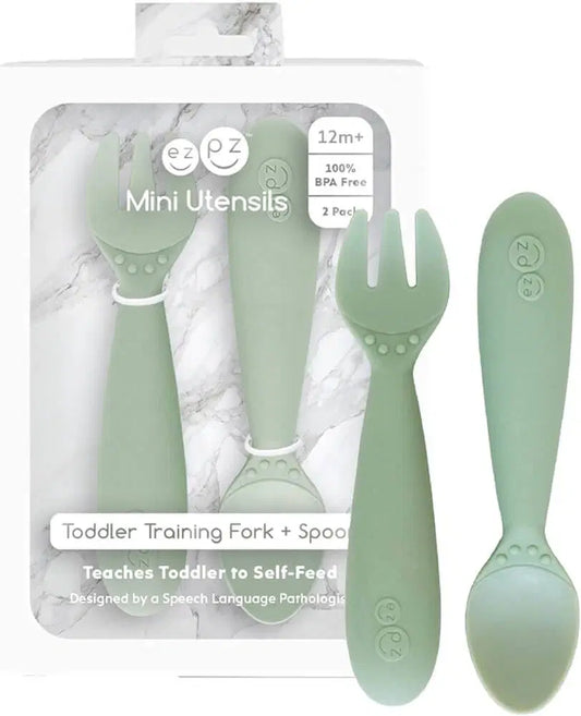 EzPz Mini Utensils training fork and spoon - Bubs Universe