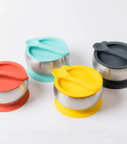 Lion & Lady Stainless Steel Feeding Bowl with Silicone Suction Base