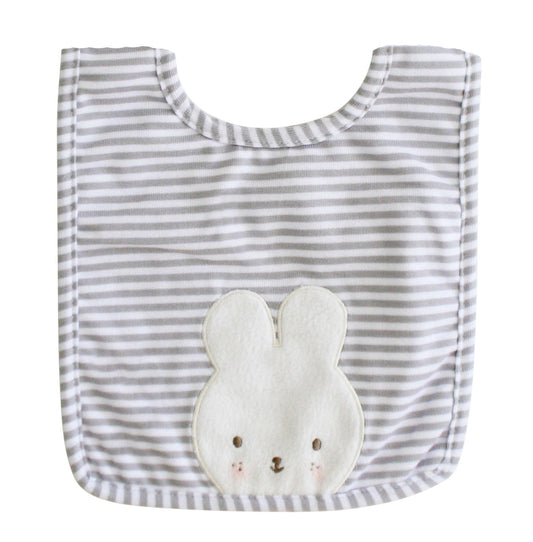 ALIMROSE Baby Bunny Bib Grey