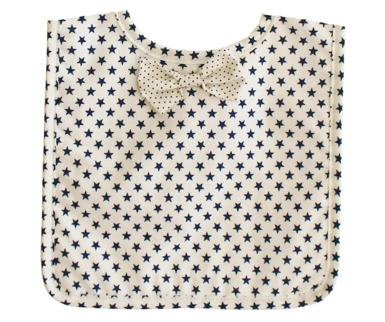 ALIMROSE Bow Tie Bib White Navy Star