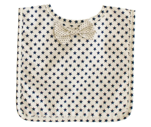 ALIMROSE Bow Tie Bib White Navy Star