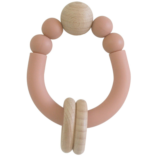Remy Beechwood Silicone Teether - Terracotta