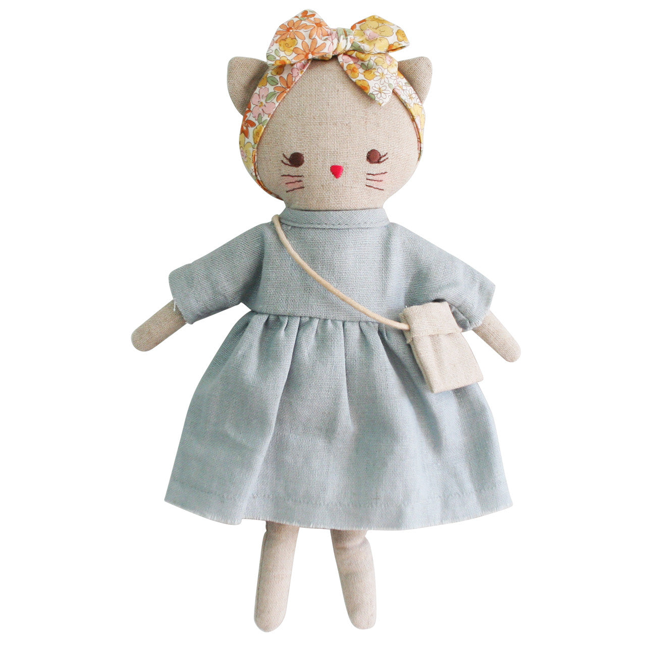ALIMROSE Mini Lilly Kitty 26cm Grey Linen