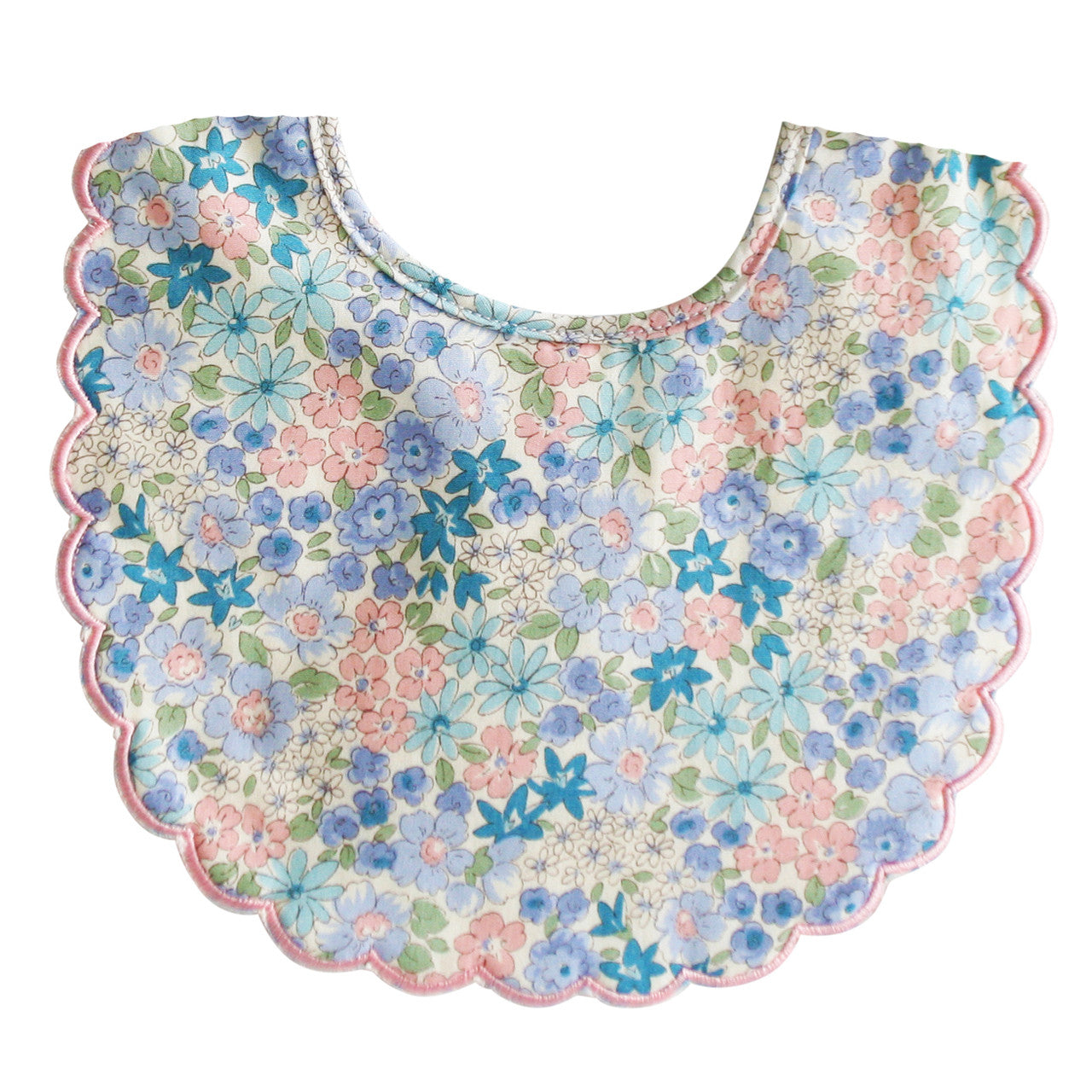 ALIMROSE Scallop Bib Liberty Blue