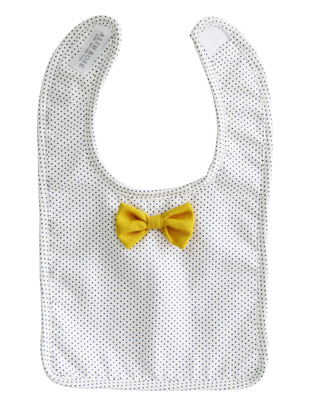 ALIMROSE Bow Tie Bib Navy Pinspot