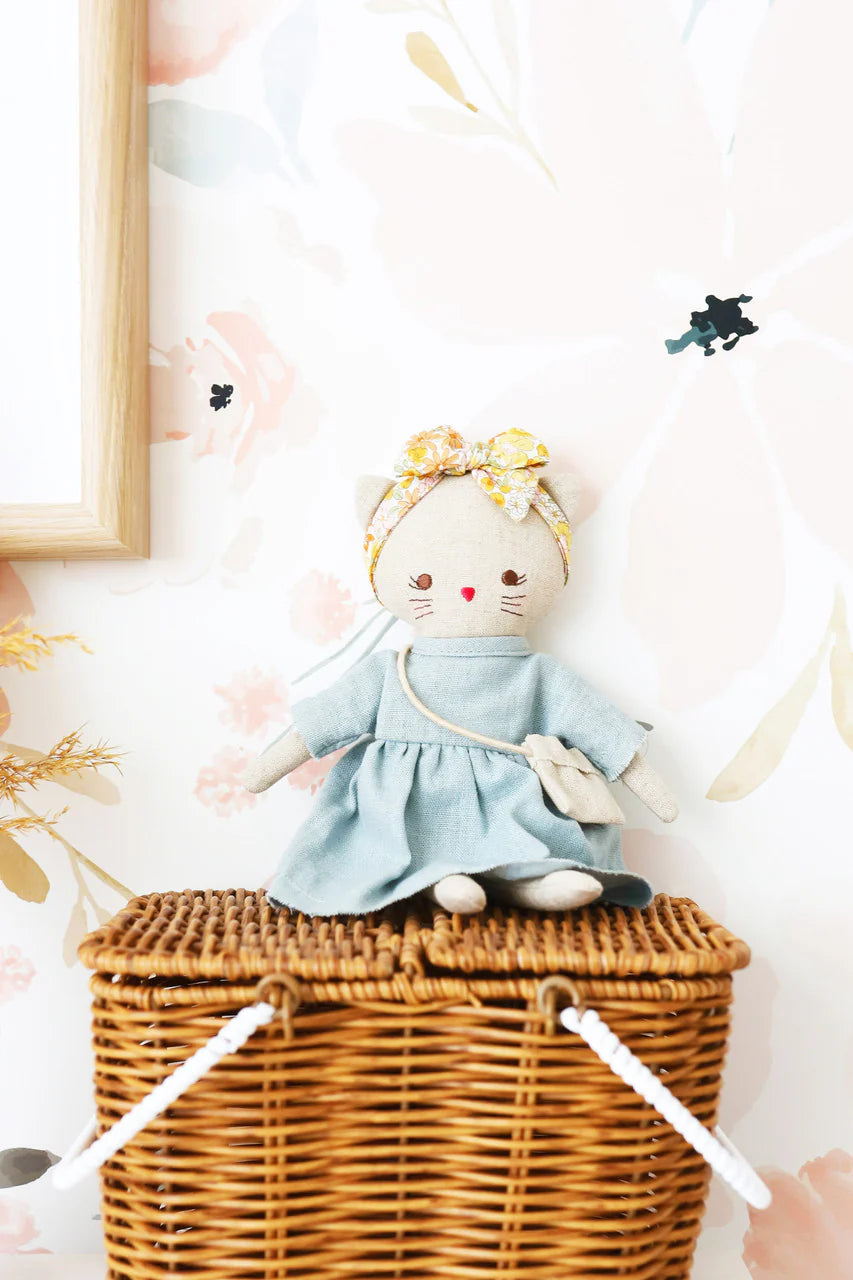 ALIMROSE Mini Lilly Kitty 26cm Grey Linen