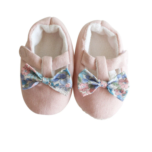ALIMROSE Bow Booties Liberty Blue