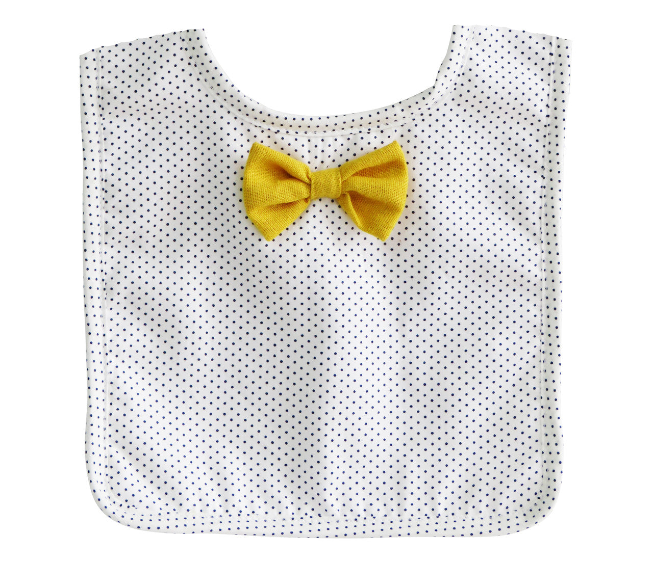 ALIMROSE Bow Tie Bib Navy Pinspot