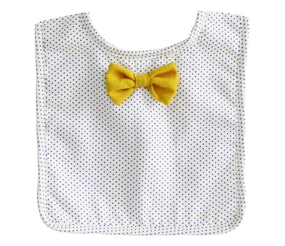 ALIMROSE Bow Tie Bib Navy Pinspot