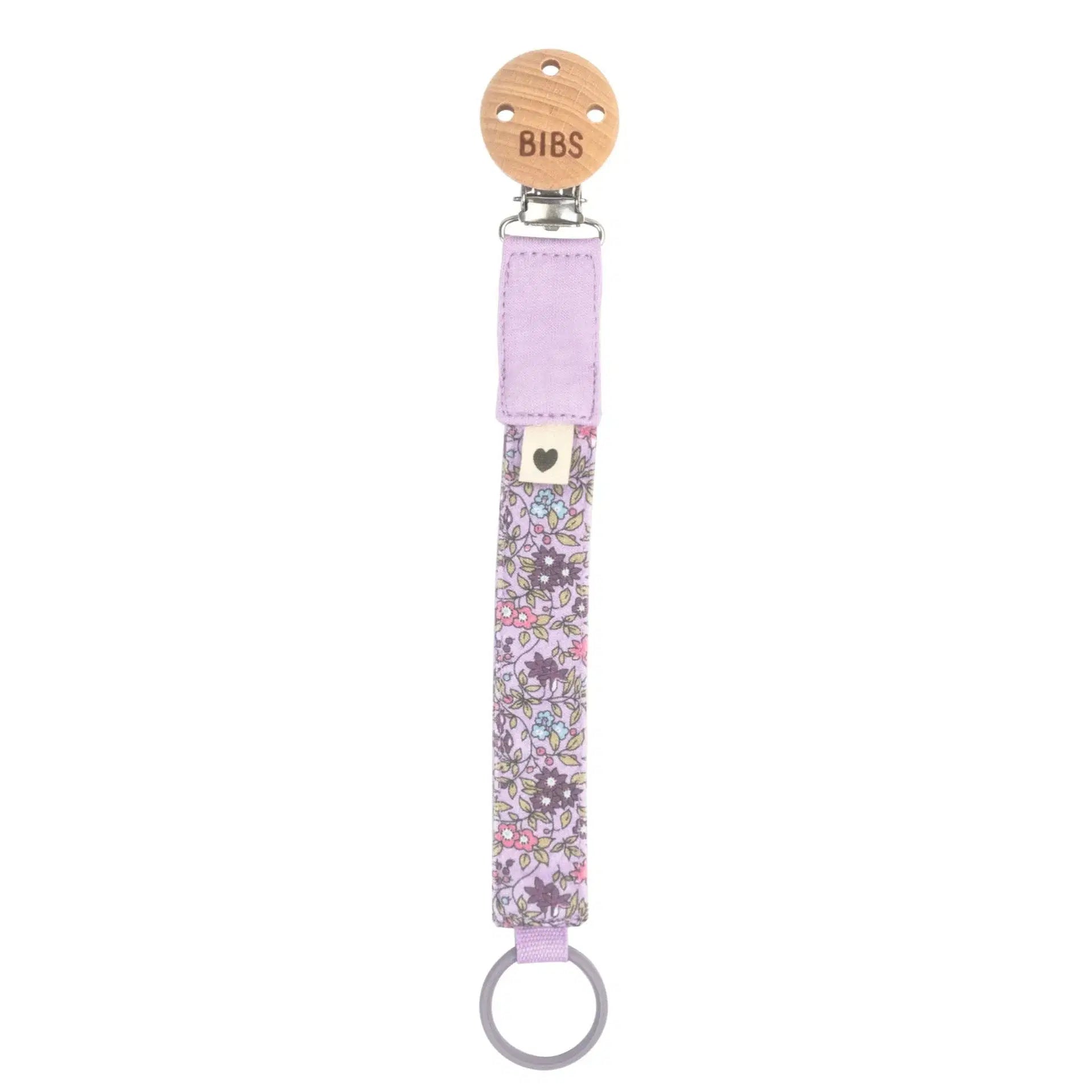 BIBS Liberty Pacifier Clip Chamomile Lawn Violet Sky
