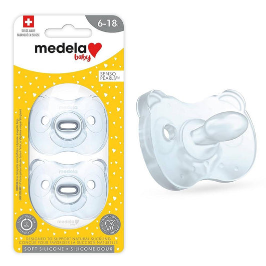 Medela Baby Soft Silicone Soother Blue 6_18 M - Bubs Universe