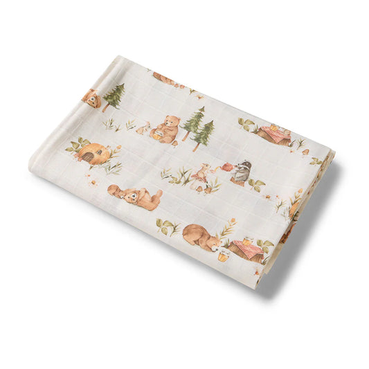 Snyggle Hunny, Bears Organic Muslin Wrap