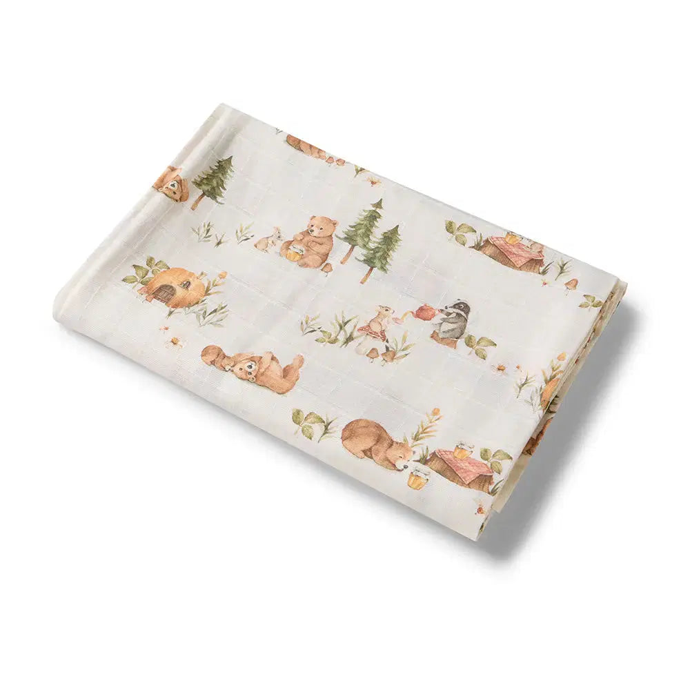 Snyggle Hunny Bears Organic Muslin Wrap