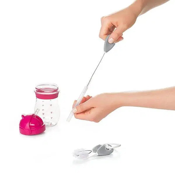 OXO TOT STRAW & SIPPY CUP TOP CLEANING SET - GRAY - Bubs Universe