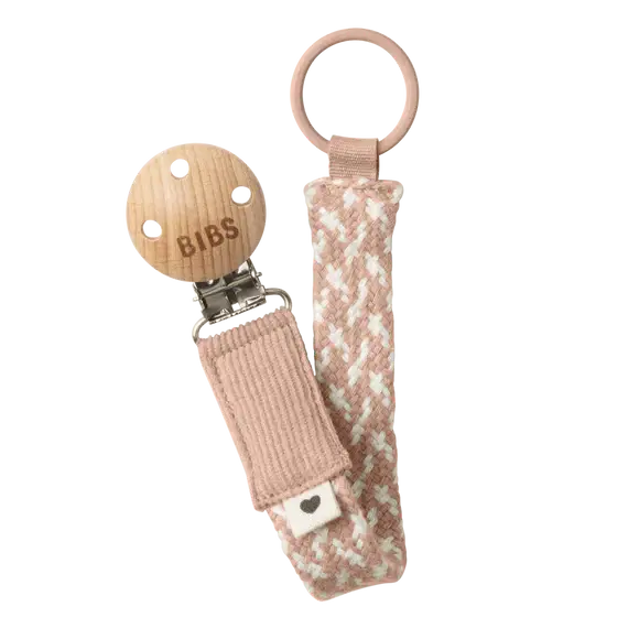 BIBS Pacifier Clip Violet Sky Mauve
