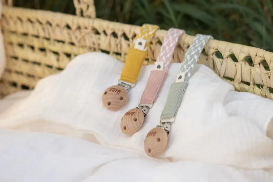 BIBS Pacifier Clip Violet Sky Mauve