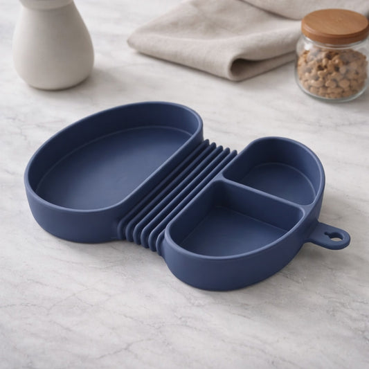 Giggle Bubs, Foldable Silicone Meal Box.