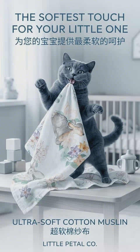 Giggle Bubs “Little Fawn” Baby Muslin Wrap