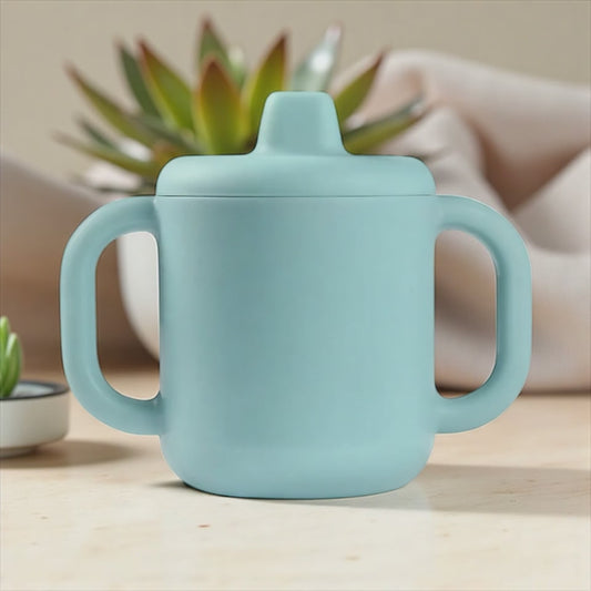 Beaba Silicone Learning Cup with Spout Lid Blue
