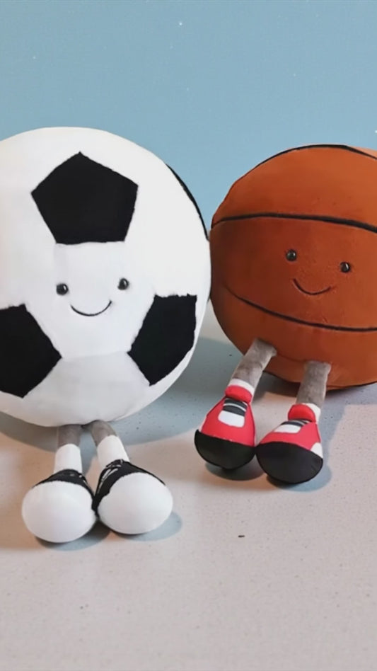 Giggle Bubs,™ Baby Sporty Snuggle Plush – Soccer or Basketball