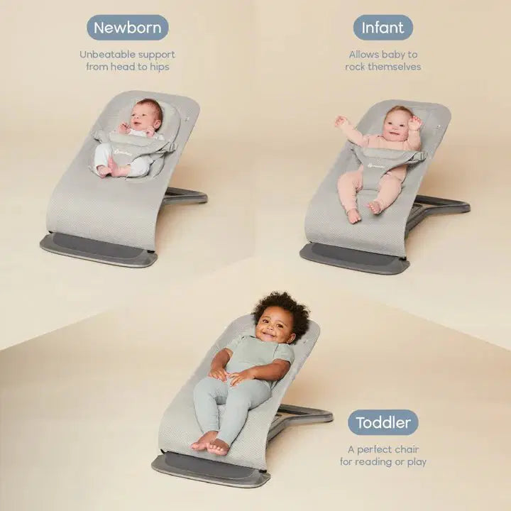 RGOBABY EVOLVE 3 IN 1 BOUNCER MESH - LIGHT GREY - Bubs Universe