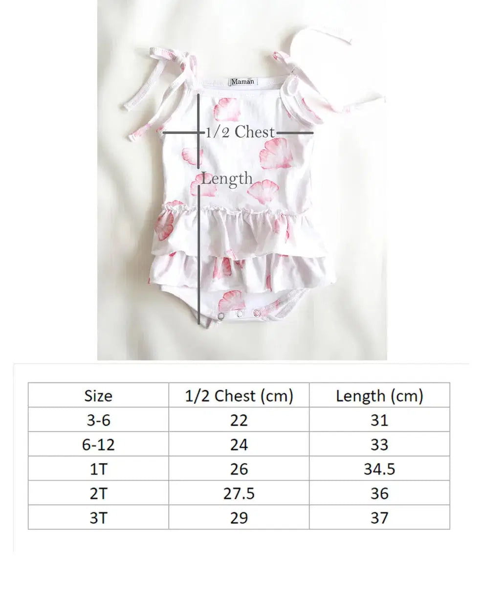 Baby Girls Aerin Petal Cotton Jersey Tie Shoulder Romper
