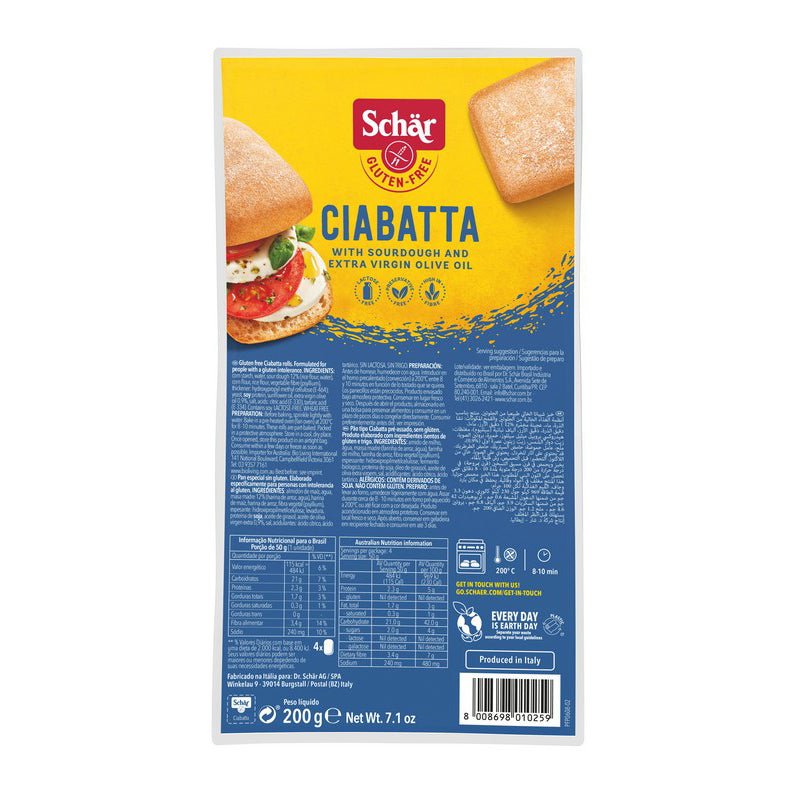 SCHAR Gluten Free Ciabatta Rolls 200g | Bubs Universe SCHAR Gluten Free Ciabatta Rolls 200g | Bubs Universe