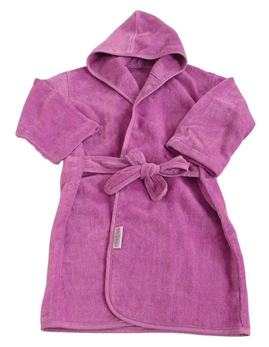 SILLY BILLYZ ORGANICS MINI BATH ROBE PLUM - Bubs Universe