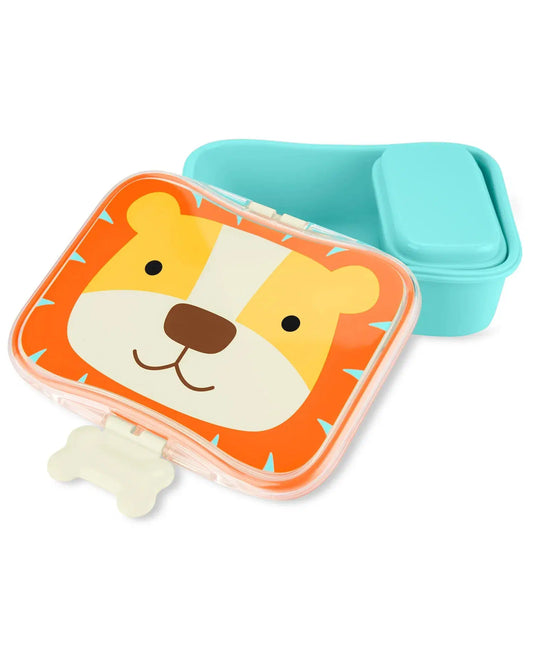Skip Hop Blue Clip lock Kids Lunch Box With Lion Desige