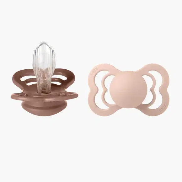 BIBS Supreme, Silicone S1 - Woodchuck/Blush - (2pk)