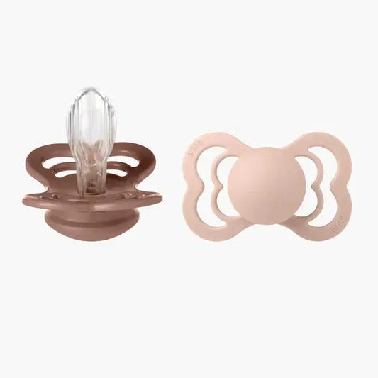 BIBS Supreme, Silicone S1 - Woodchuck/Blush - (2pk)
