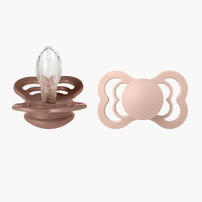 BIBS Supreme, Silicone S1 - Woodchuck/Blush - (2pk)