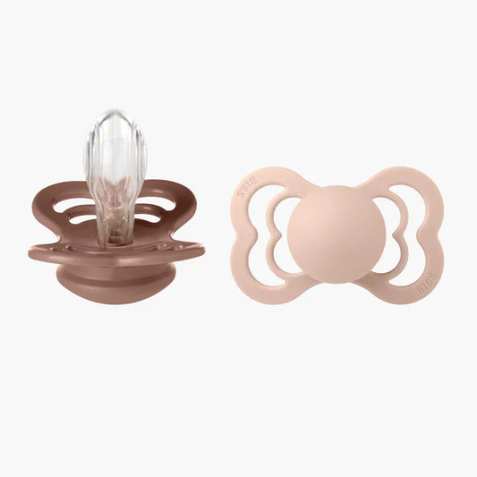 BIBS Supreme, Silicone S2 - Woodchuck/Blush - (2pk)