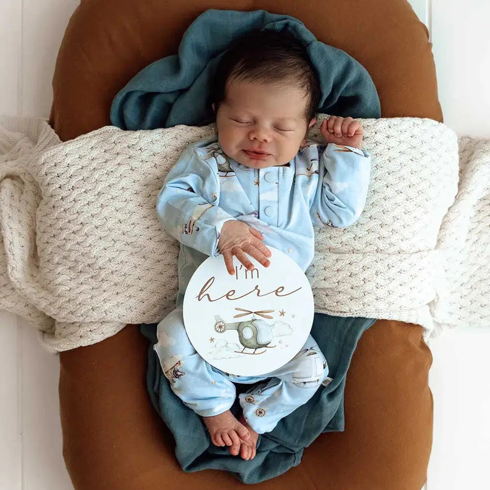 Snuggle Hunny Taking Flight Long Sleeve Organic Bodysuit