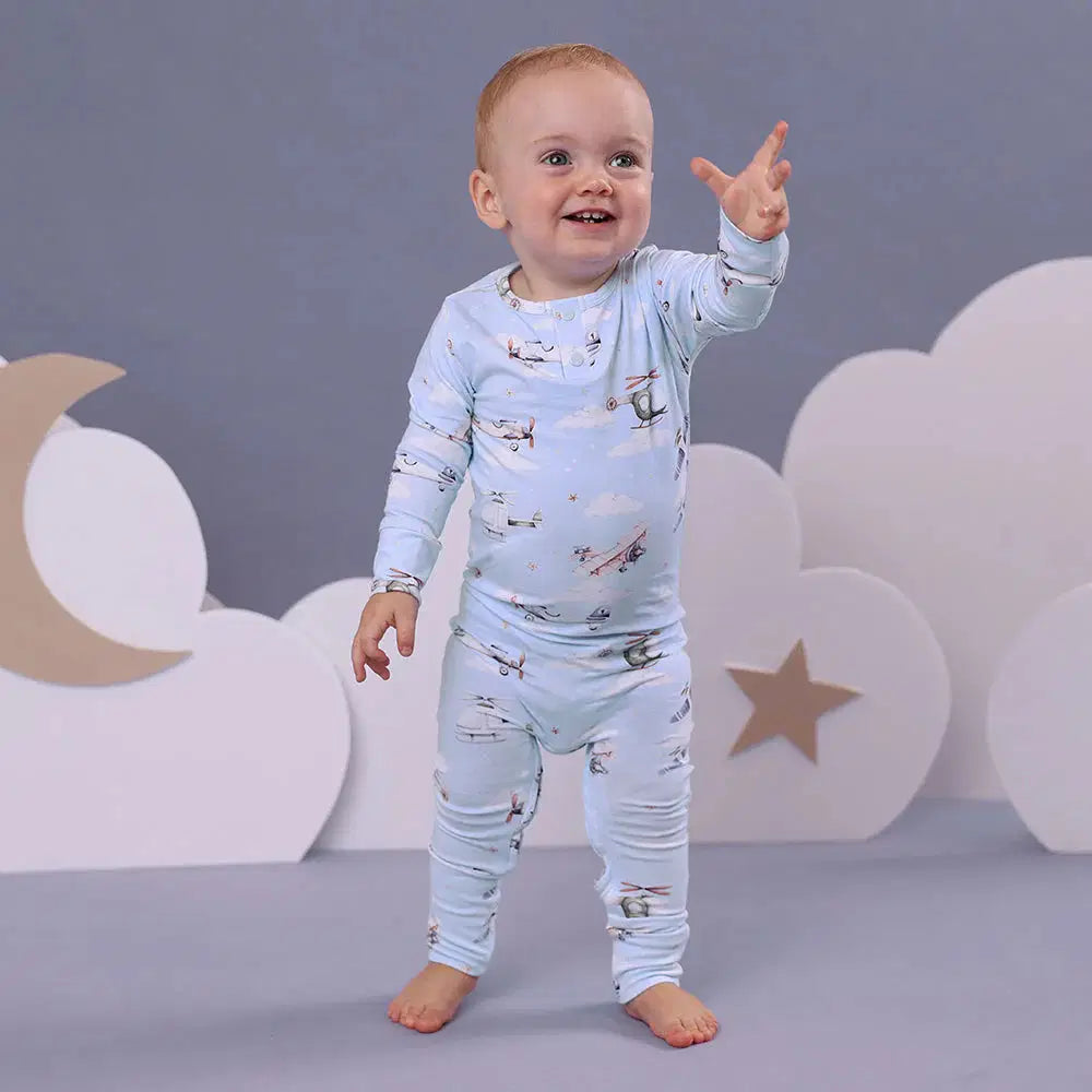 Snuggle Hunny Taking Flight Long Sleeve Organic Bodysuit