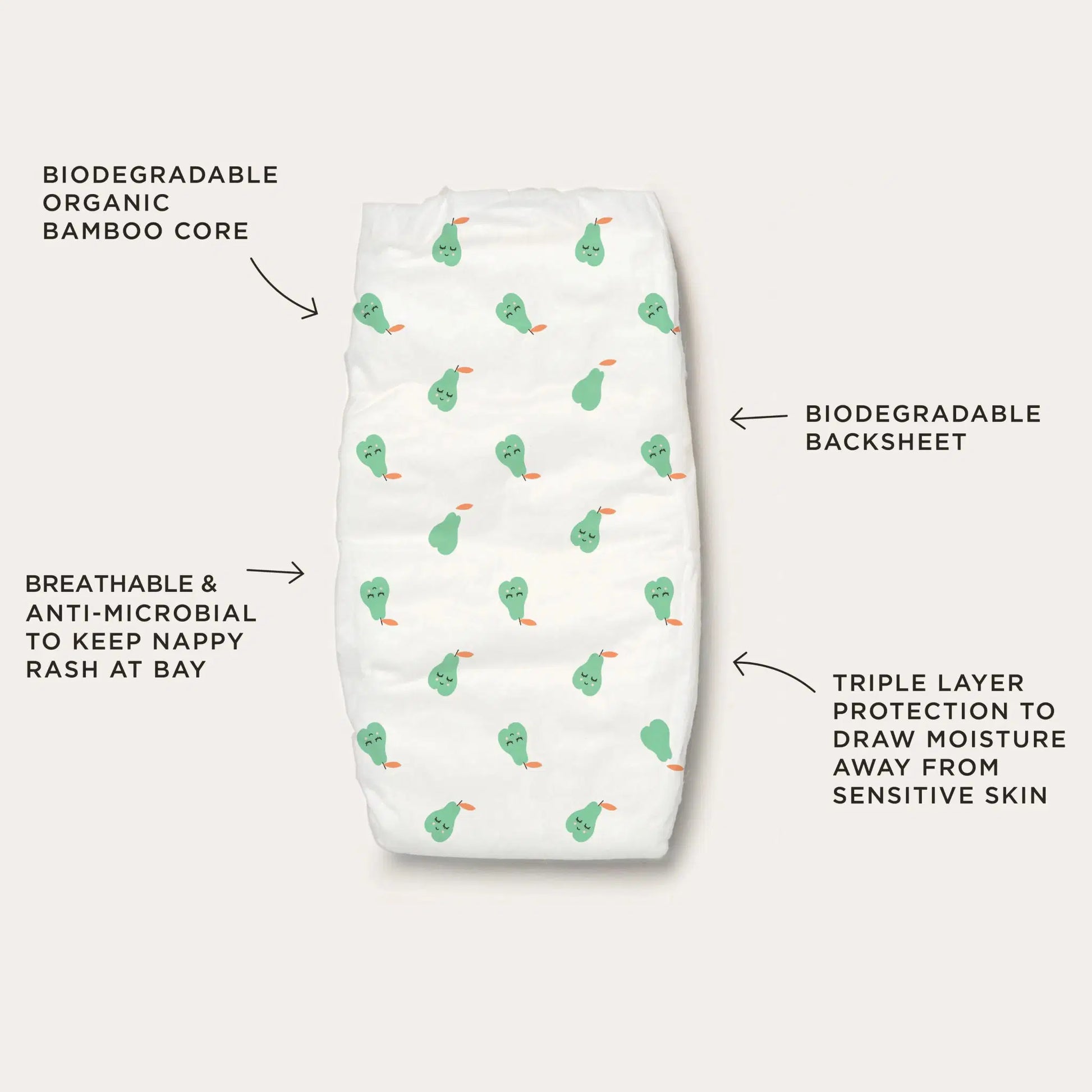Tooshies 74% Organic Bamboo Nappies Size 3 Crawler 6 - 11kg , 2x 44pk - Bubs Universe