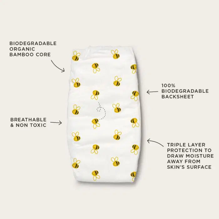 Tooshies 74% Organic Bamboo Tooshies Nappies Size 2 Infant 4 - 8kg 2x48pk - Bubs Universe