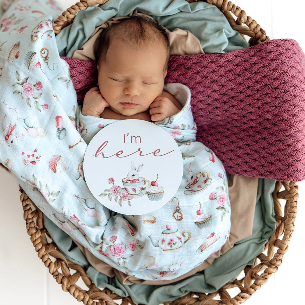 Snuggle Hunny White Rabbit Organic Muslin Wrap