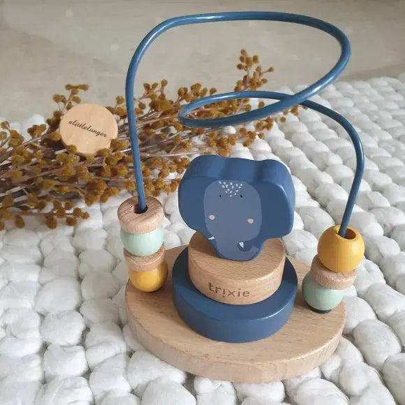trixie wooden beads maze mrs elephant